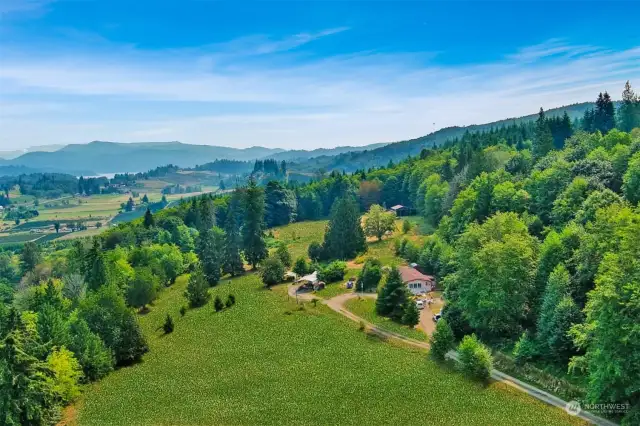 Beautiful views of this 20 acre parcel, sits up from the town of Mossyrock