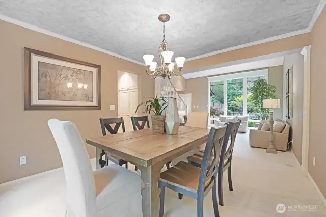 Formal dining room overlooking Formal living room