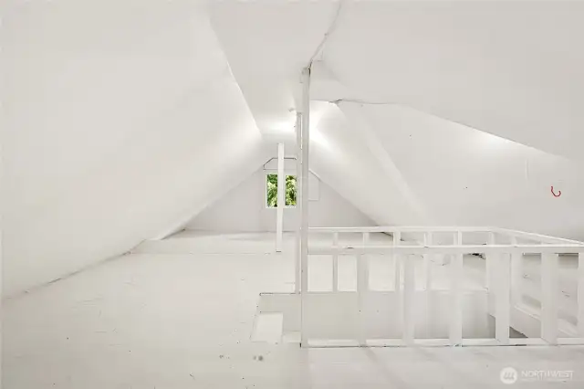 Upper 1/2 floor has tons of possibilities