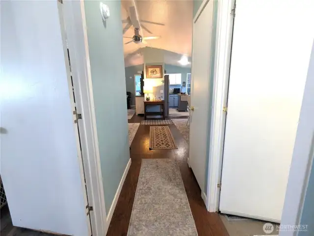Hall to calm living spaces