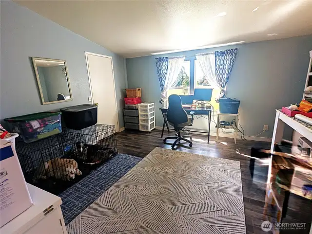 Bedroom being used as office.