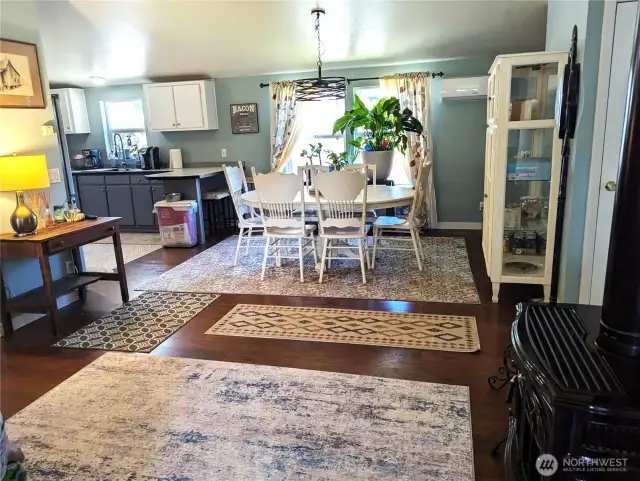 Dining Room with ductless mini-split heat pump