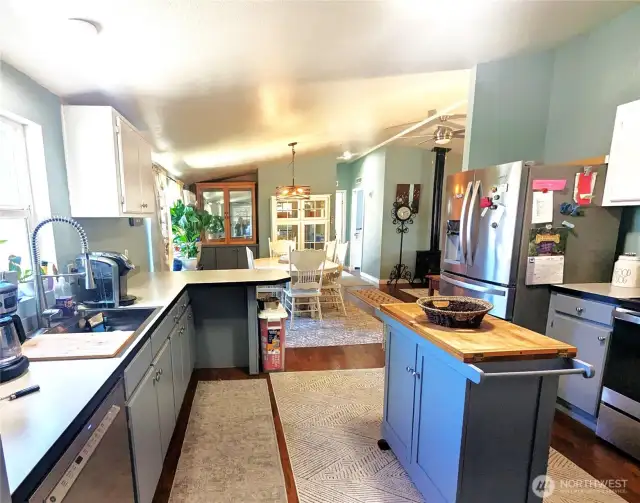 Kitchen with island