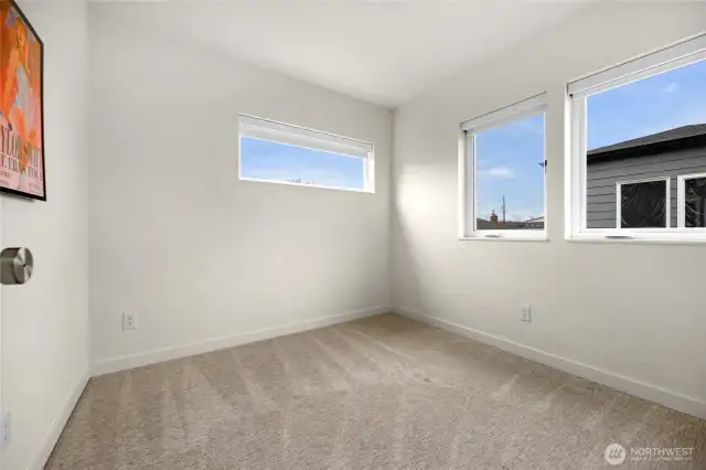 Second bedroom with loads of natural light, heat and air conditioning.
