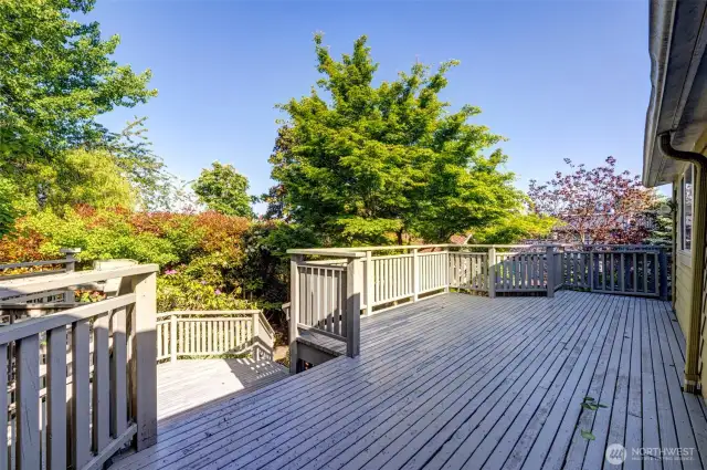 Two tiered rear deck.