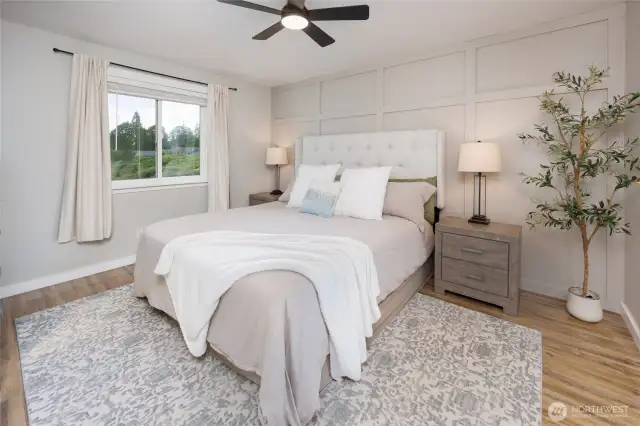 Luxurious primary suite.