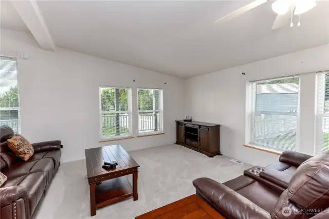 Living room from fireplace