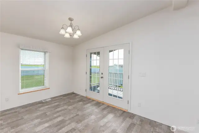 Patio entry from counter