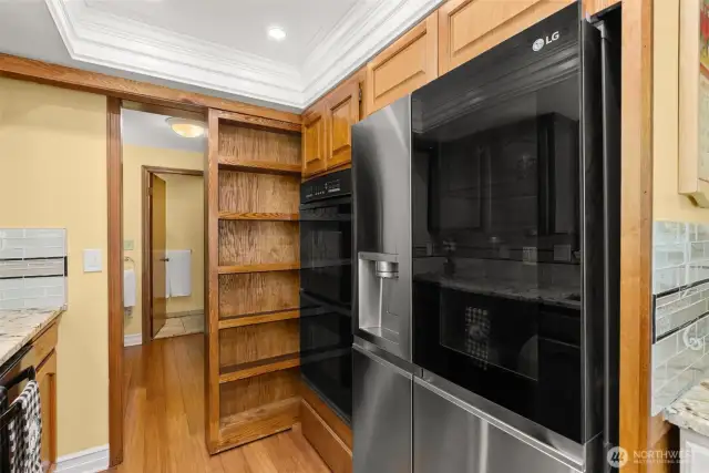 hidden pull out pantry storage