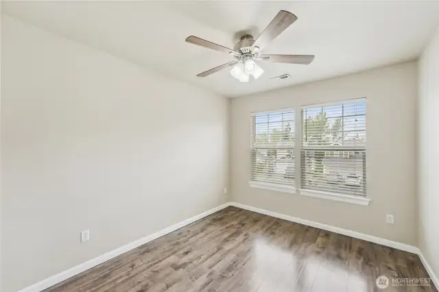 Bedroom 3 with ceiling fan.