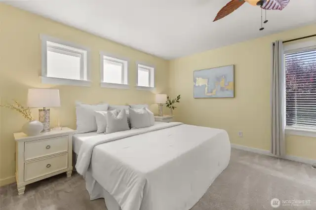 Spacious primary suite