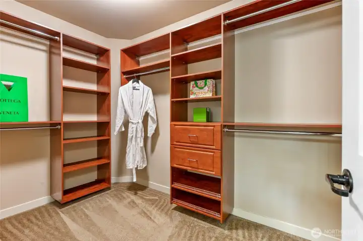 1 of 2 dual walk-in closets!