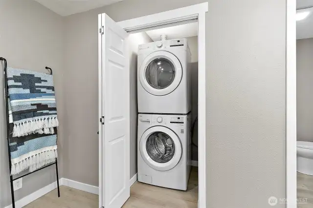 convenient laundry off the family room