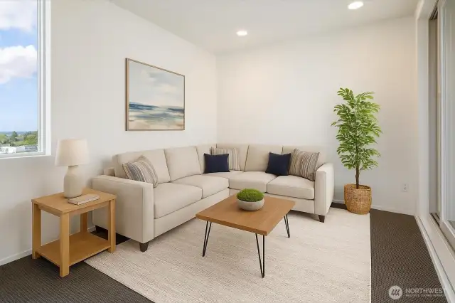 Extra space virtually staged