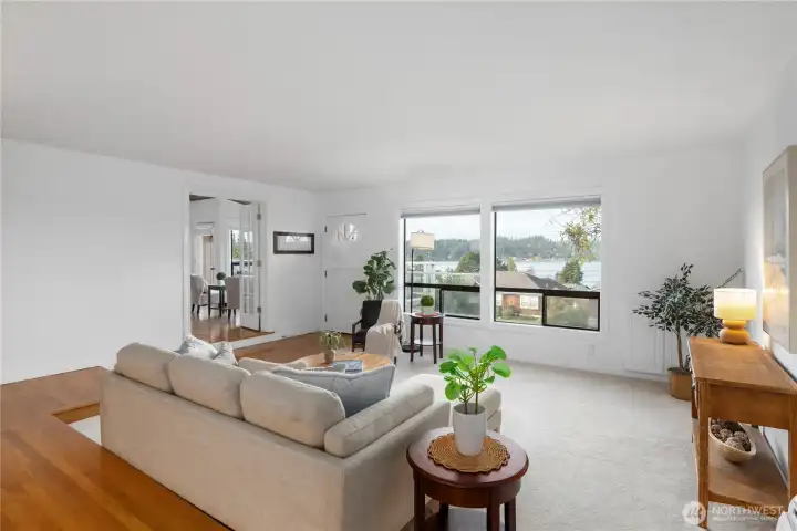 Living room with view