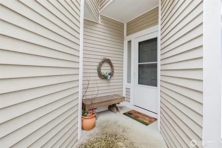 Private front porch.