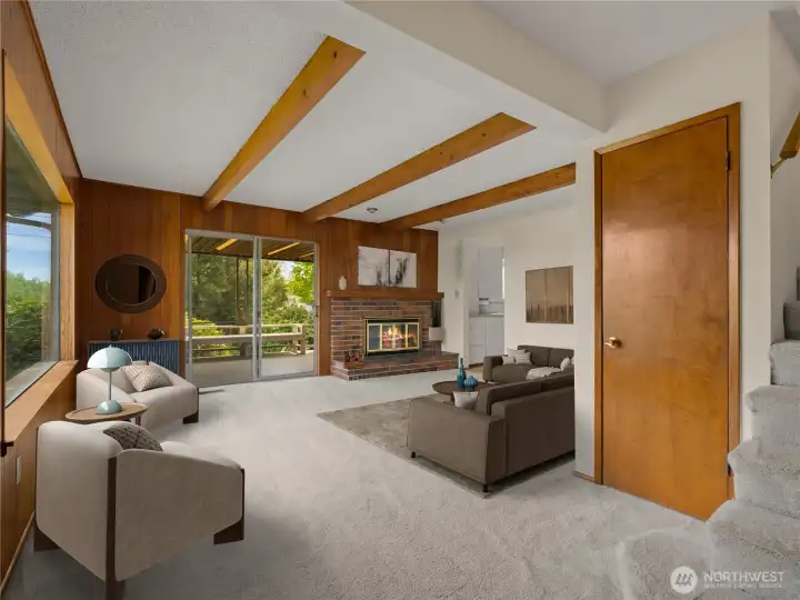 Virtually staged Primary bedroom.