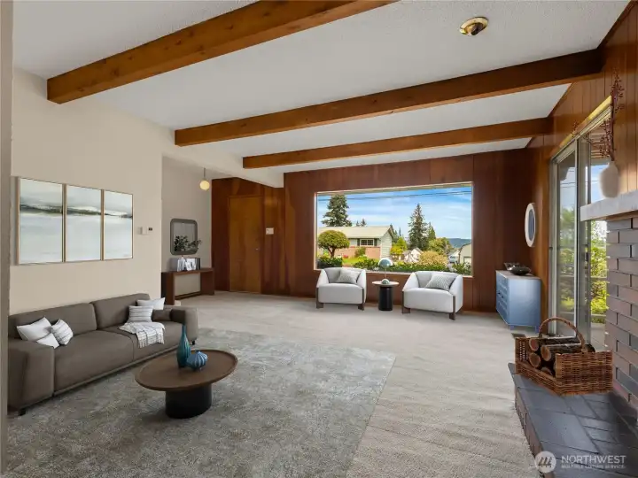 Virtually Staged Living Room.