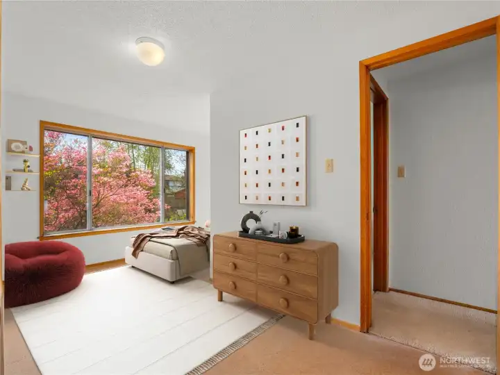 Virtually staged 2nd bedroom.
