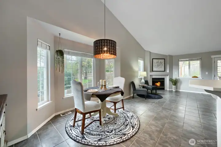 Plenty of space for a full-sized dining table