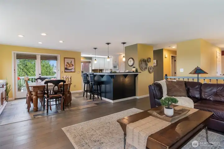 Great room is open and airy