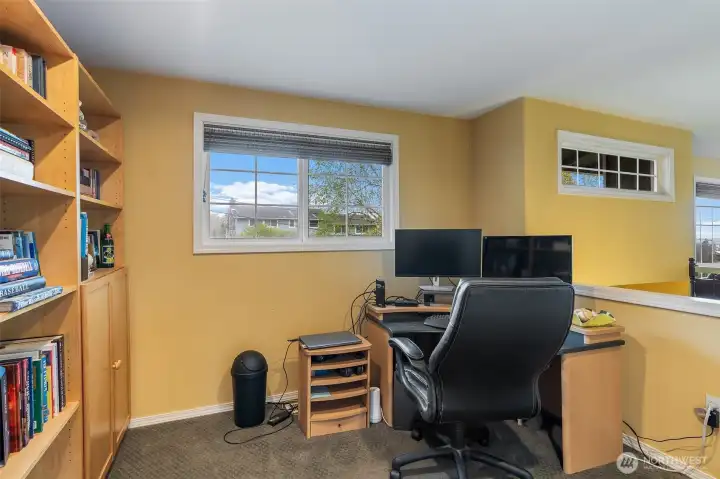 This bedroom has been coverted to an office
