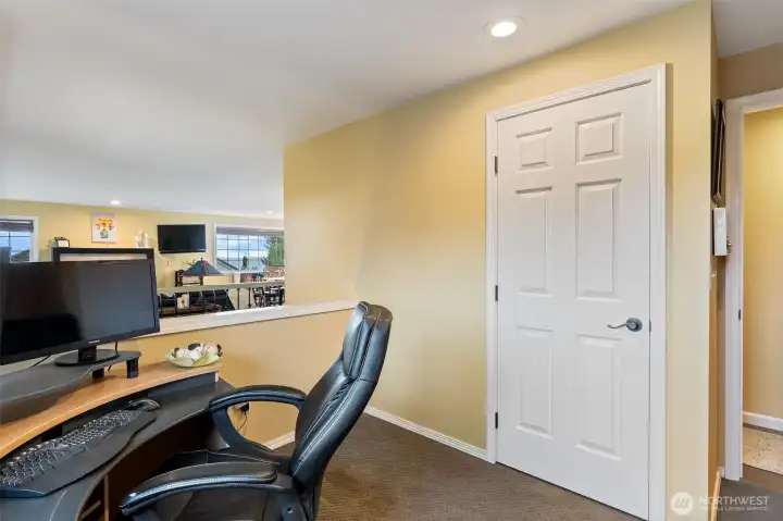 Half of the wall was removed so you can see the view while you work!