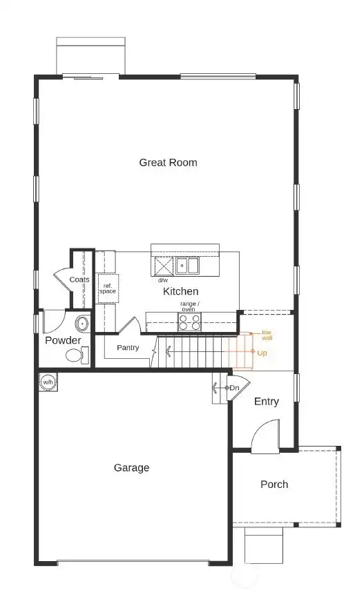 Artist Rendering Main Floor 2330 Plan.