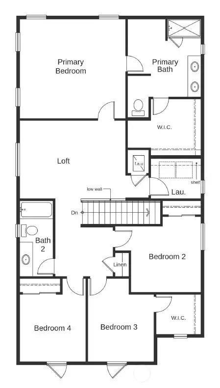 Artist Rendering 2nd Floor 2330 Plan.