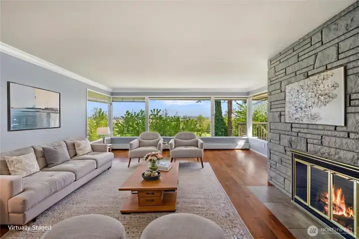 Virtually Staged living room