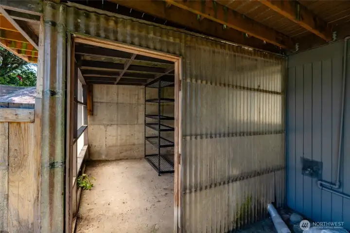 Storage area under the deck