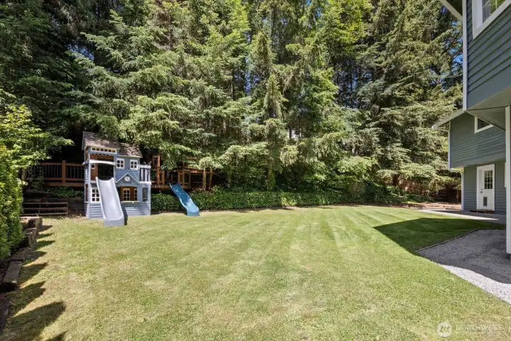 backyard looking toward play area