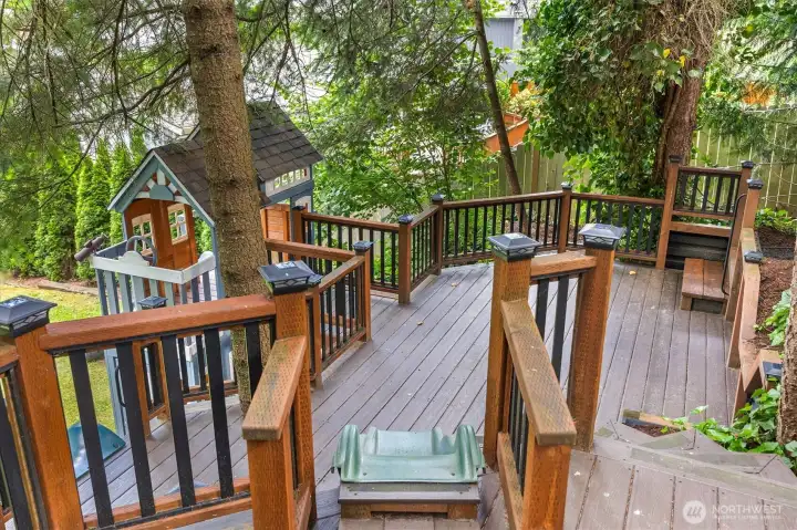 play area or deck level 2 looking down to level 1