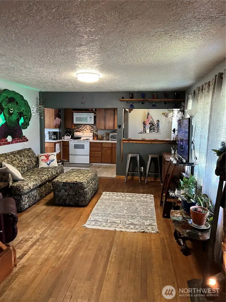 Light and bright great room opens to kitchen Light and bright great room opens to kitchen