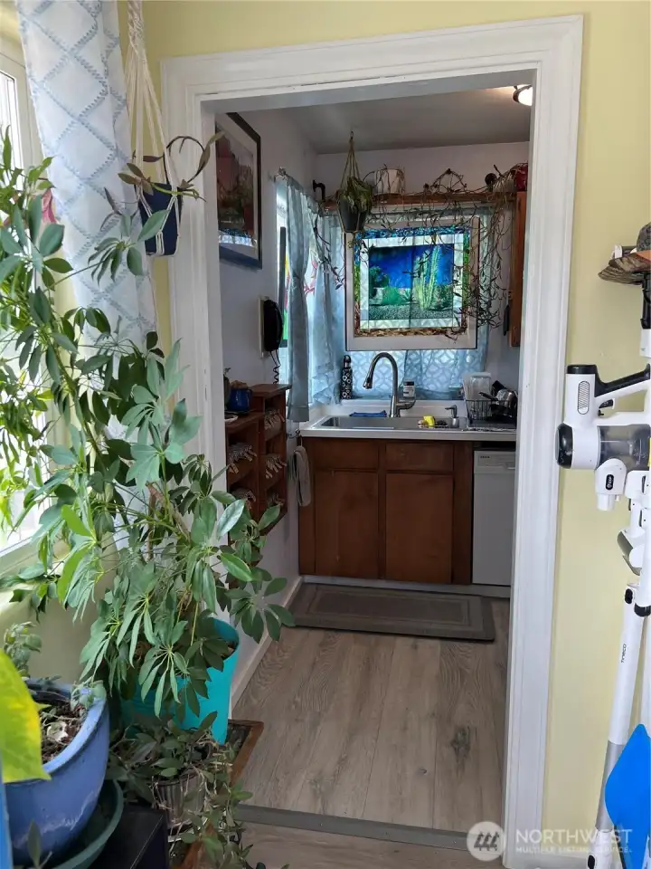 View from laundry area to kitchen View from laundry area to kitchen
