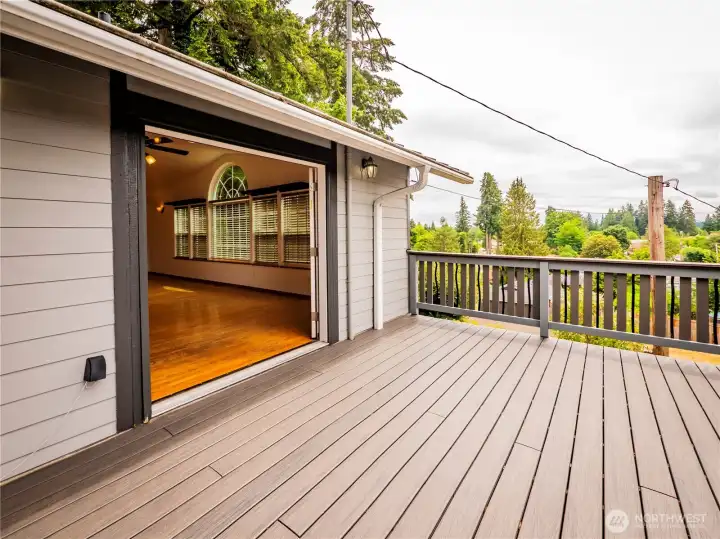 THE FRENCH DOORS TO THE GREAT LIVING/DINING AREA