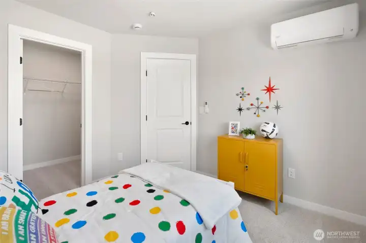 3rd bedroom upstairs with WALK IN CLOSET!