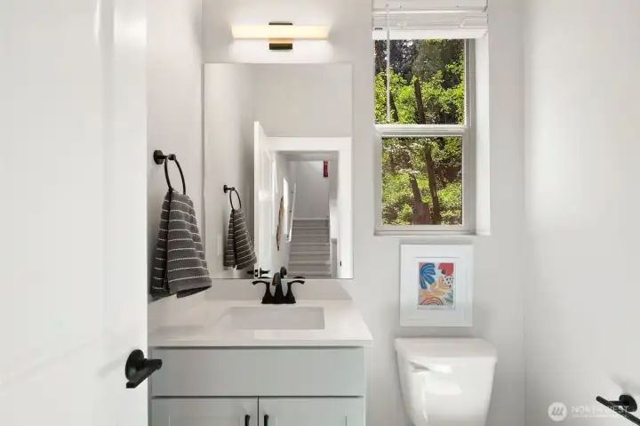 Powder bath on main level