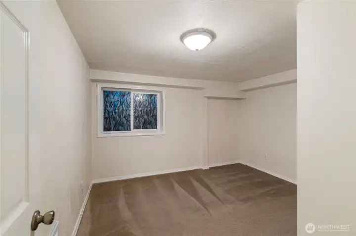 Bedroom in basement. Bedroom in basement.