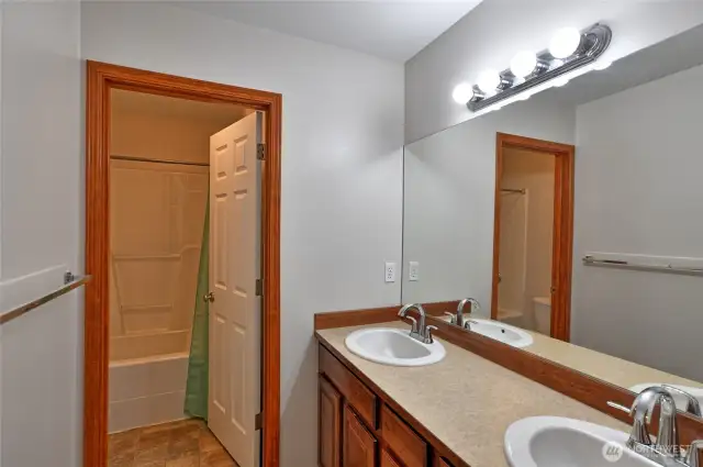 Main Bath with separate shower and toilet room
