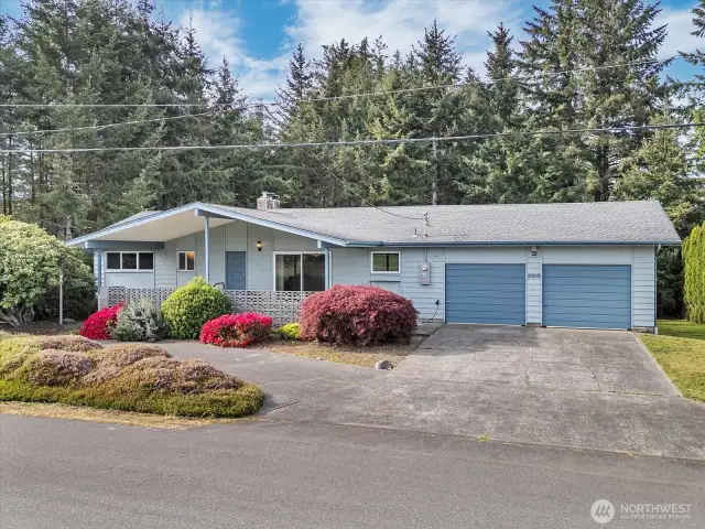 Plenty of driveway parking.  Circular exit to the left.
