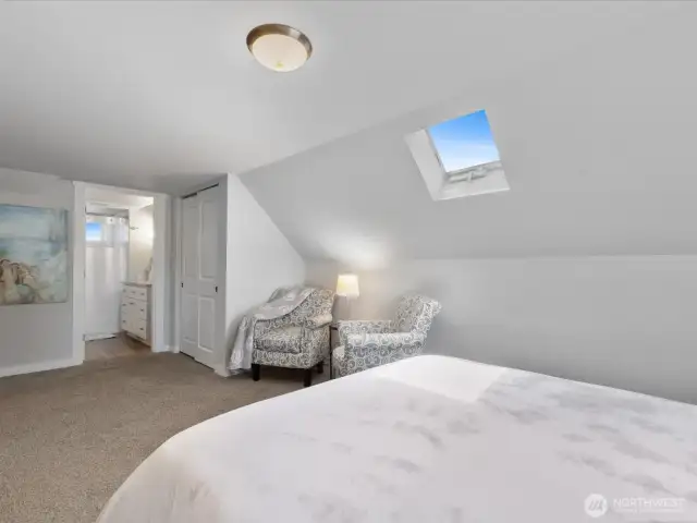 The skylight adds even more natural light.
