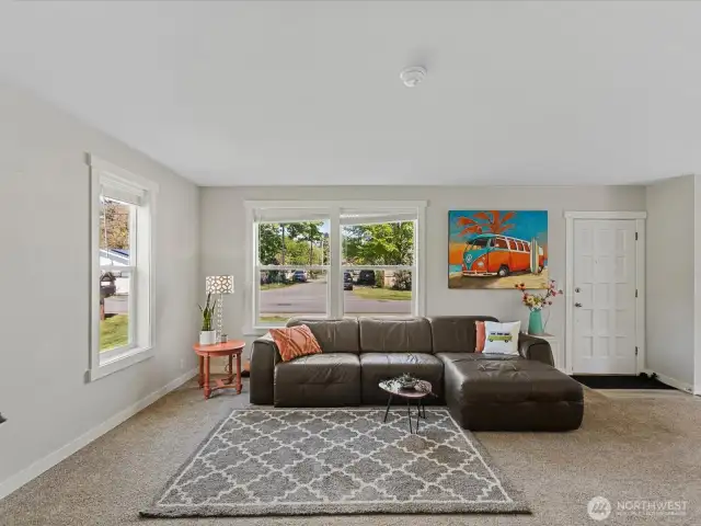 Home is flooded with tons of natural light.