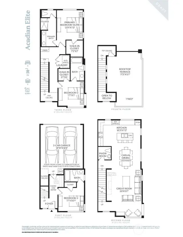 Arcadian Elite on site 30 includes the optional fireplace in the great room!