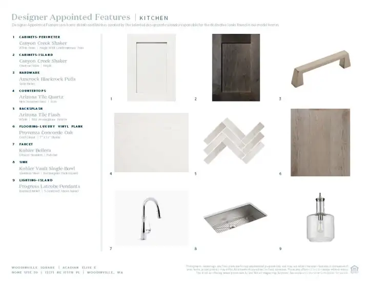 Designer appointed interior selections which include custom cabinetry & Kohler fixtures