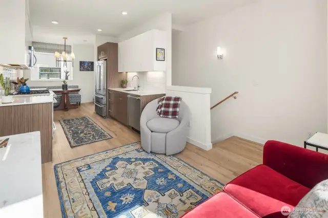 Open flowing living space.