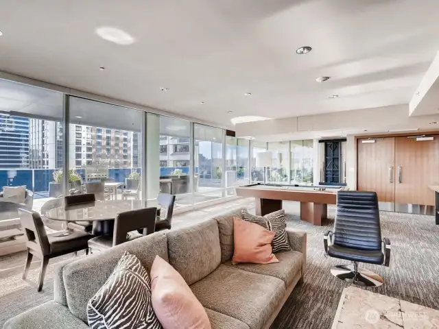 Owner's lounge- screening room, pool tables, barbecue decks