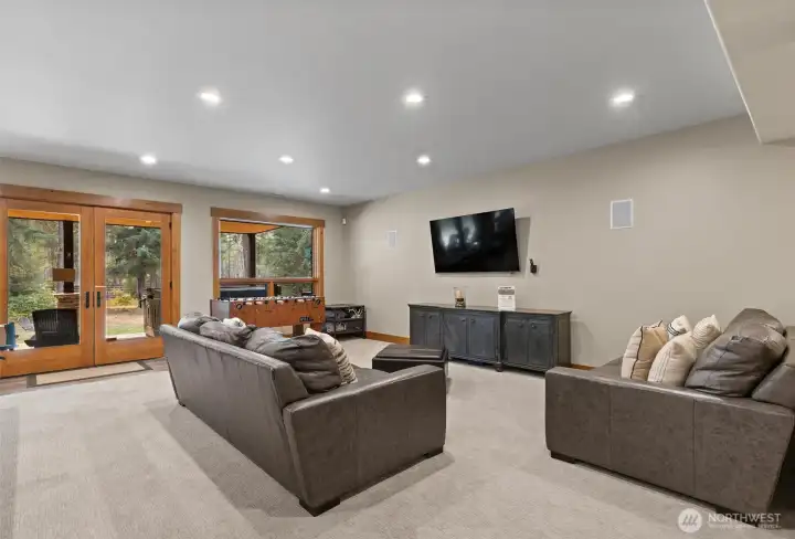 Basement rec room