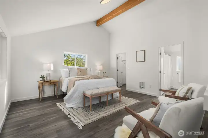 Bedroom 3 is a lofted Primary Suite upstairs