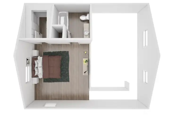 Builders original birdseye view of the upper floor